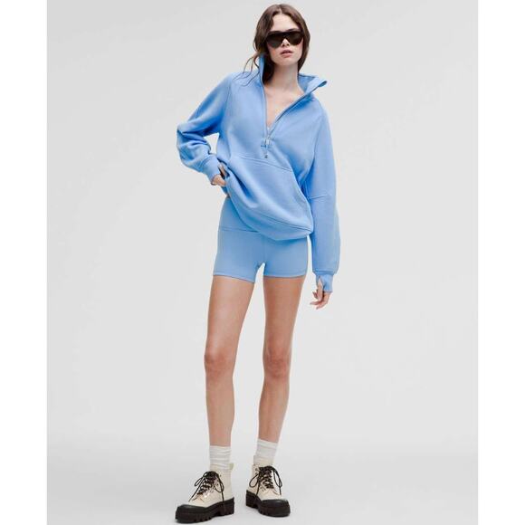 Lululemon Scuba Oversized Funnel-Neck Half Zip *Long Aero Blue Size M/L - Picture 4 of 9